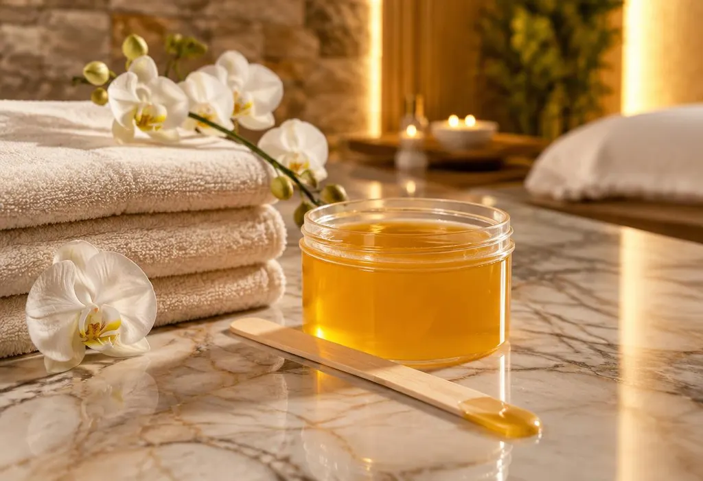 Smooth legs after a professional waxing treatment