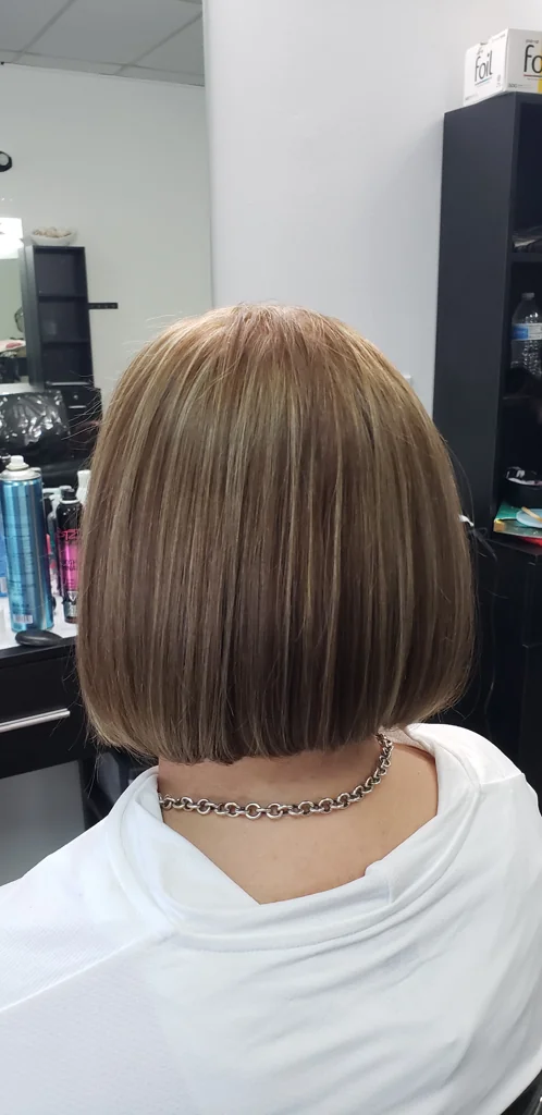 Brunette bob haircut